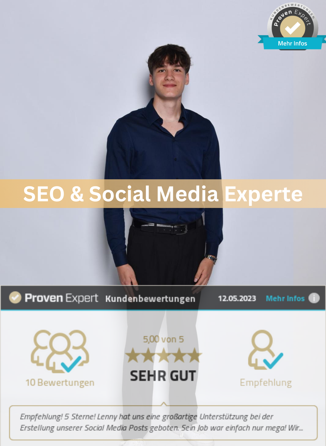 Der Inhaber der SocialMedia Agenten und SEO & Social Media Ads Experte Lenny Guhr